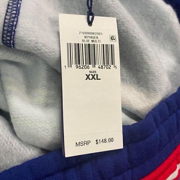 Polo Ralph Lauren Voyager Mens Blue Multi Stripe Fleece Lined Shorts size XXL - Picture 8 of 10